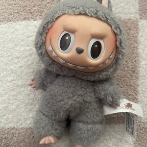 Plush Grey Monster Doll Plush Toy - Cute Fluffy Character